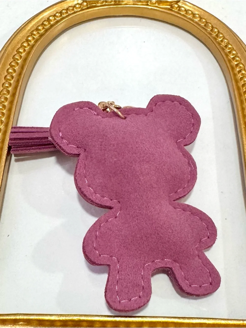 New Sparkling Purple Crystal Teddy Keychain